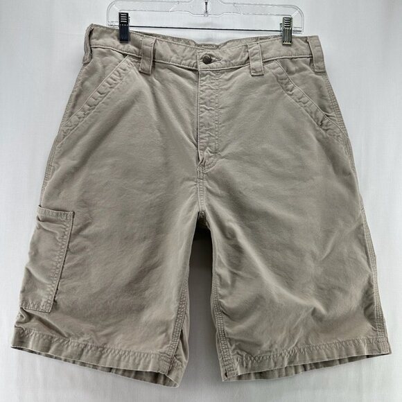 Carhartt Other - Carhartt B147 Cargo Shorts Mens 34 Loose Fit Canvas Utility Work 10" Beige